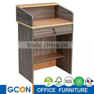 Durable safty Small wooden checkout counter for stores