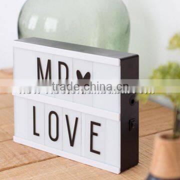 A5 Size LED cinematic light box DIY letter lamp