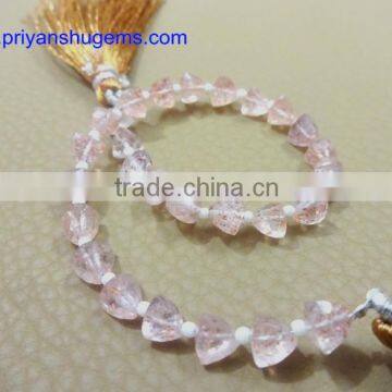 Sunstone Faceted Trillion Shape Gemstone Straight Drilled photo-3