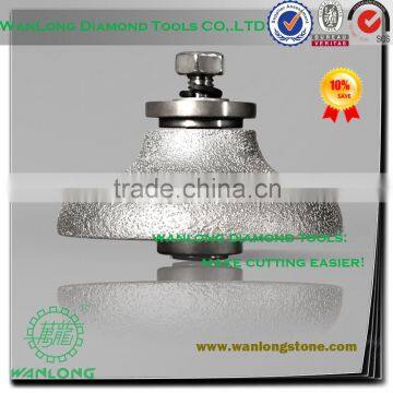 high quality vacuum brazed diamond grinding profiling router bit for natural stone edge processing