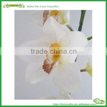 cheap fabric artificial flowers long stem artificial cymbidium orchids