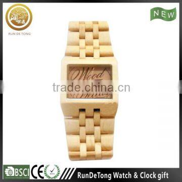 Rectangular case high qality ponishing wholesale wood watch