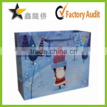 2015 professional custom christmas packaging paper gift bag Christmas bag