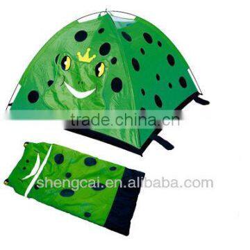 kids animal tent with sleeping bag set