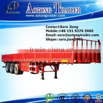 Brand New Tri Axle 30-60 Tons 40 Feet Flatbed Type Side Wall Open Bulk Cargo Trailer/drop Side Semi Trailer(twist Lock Optional) photo-6