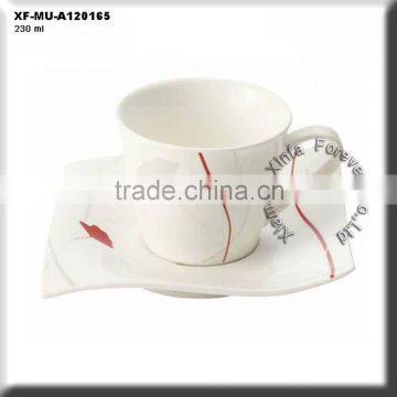 230ml porcelain coffee cup and saucer