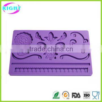 Silicone lace molds for cake decorating