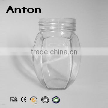 350ml glass bottle glass jars honey glass jar with plastic cap