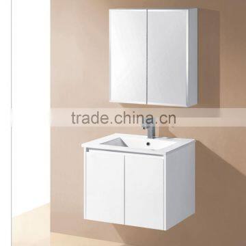 High quality solid wood bathroom cabinet vanity single sink