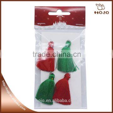 Christmas Handmade Curtain Tassel Red & Green for Decoration