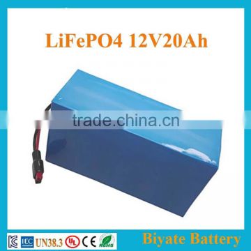 LiFePO4 12v 20ah rechargeable battery li-ion battery pack