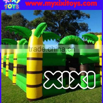 Outdoor kids inflatable jungle maze, inflatable amusement playground for children