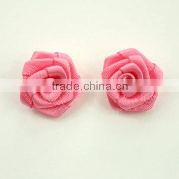 Ribbon rose wholesale pink ribbon rose satin ribbon rose