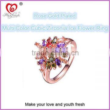 Gorgeous Ring Maxfresh Wholesale Rings Beautiful Design Rings Rose Gold Plating for Lady/Girl