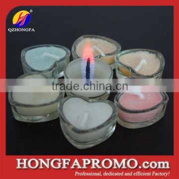 Home decoration scented wax candle with glass candle holder