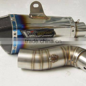 Burnt tip Stainless Steel Silencer Exhaust Slip-on With Mid Pipe For HONDA CBR-1000RR