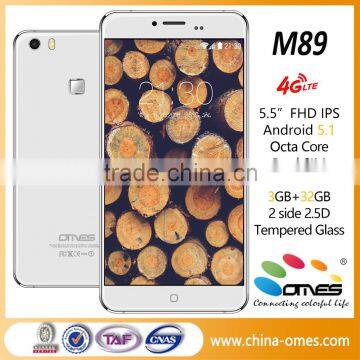 Metal Body Glass Back M89 3GB Ram FHD IPS OGS 4G octa core smart phone 5.5 inch