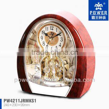 Best selling table clock with 18 music melody and rotating pendulum Exquisite workmanship PW4211 JRMKS1