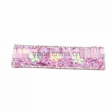 wedding rhinestone accessories,Hair clip decoration with hot fix glue