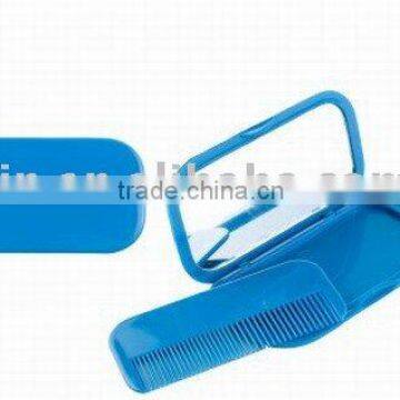 plastic compact mirror with comb