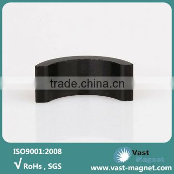 Black epoxy coating bonded neodymium half ring magnet