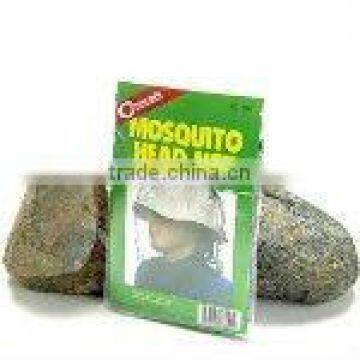circular/round olive green army insecticide treated mosquito head hat net