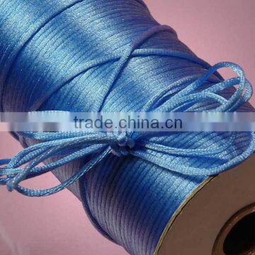 Satin cord Jewelry making supplies-light sky blue color china knot satin cord for jewelry DIY making and craft supplies