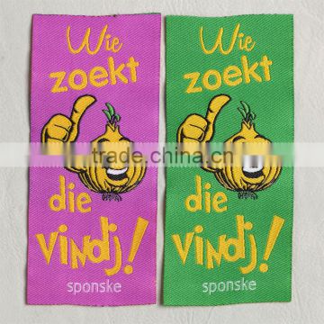 the Garlic Logo Jacquard Woven Main Label for Cartoon Roll Blanket photo-2