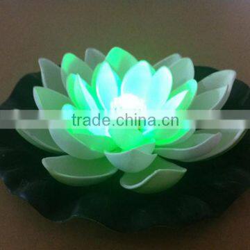 Decoraton Lotus With Green LED Light