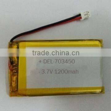 703450 1200mah 3.7v rechargeable lipo battery