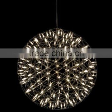 round stainless steel hanging lights in 3 different size with LED