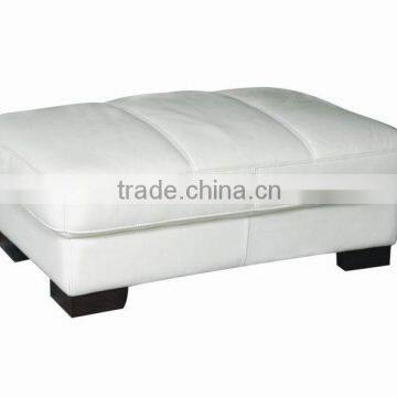 White turkish leather ottoman HDOT108