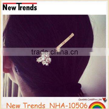 Alloy Casting Rhinestone and Pearl Bobby Pins Hair Clip photo-3