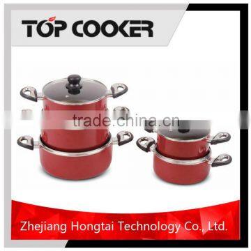 Pressed non stick coating aluminium casserole