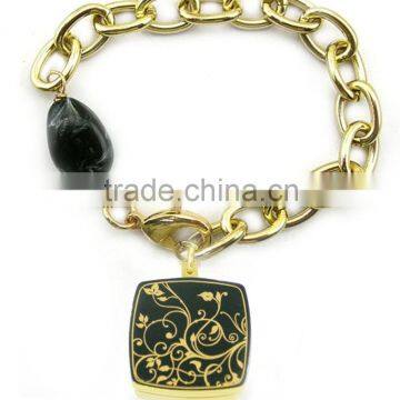 Metal square shaped solid perfume container /lip gloss bracelet, various design, OEM designs accepted.<DHCA9030>