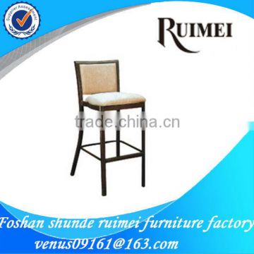 Hot sell aluminum frame high bar chair timber look