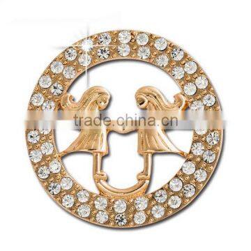 Alloy Gemini wholesale grecism pisces sign of the zodiac brooch