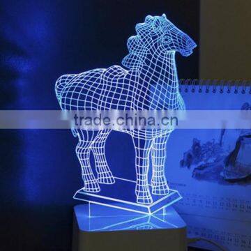 698-Horse 3d Shaping Lamp Art Decor Desk Light Led Night Light Led Energetic Saving Lamp photo-3