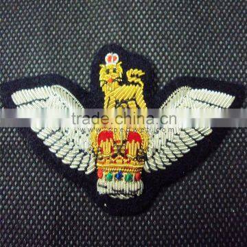 Queens crown army air corps bullion wing badge patch AAC british army