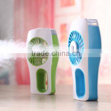 Portable 3 Speeds mini USB Rechargeable Cooling Replenishment Fan Powered by 18650 Rechargeable Battery Misty Cooling Hydrating