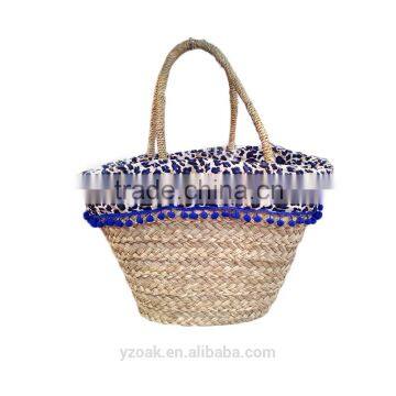 Leopard print tassels small ball fashion shopping bag/beach bag