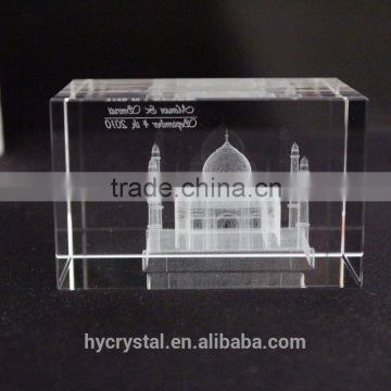 2016 wholesale transparent 3d crystal laser engraving gift souvenir