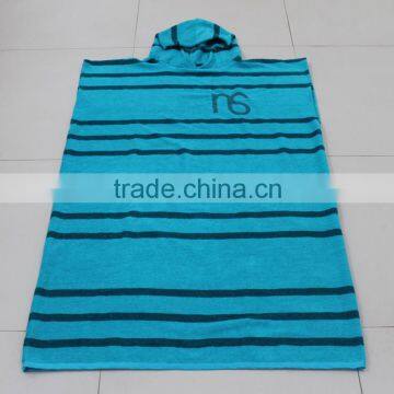 Pure cotton customer design woven stripes adult beach towelling robe