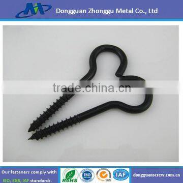 Wood screw high quality black zinc plated special eye