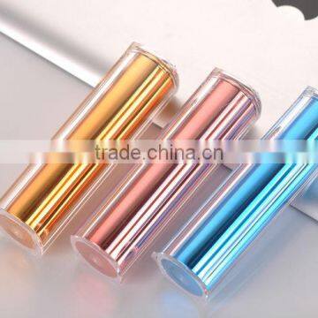High quality lipstick 2200mah mobile phone charger power bank