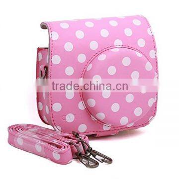 Pink dot camera bag for Fuji mini 8