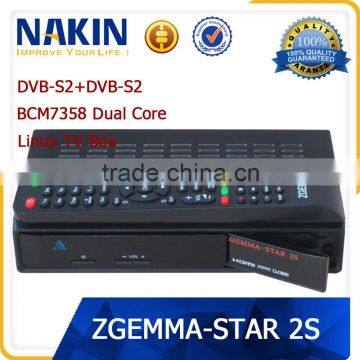 Genuine Zgemma star 2S twin tuner DVB-S2 linux tv box