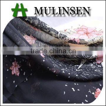 Shaoxing Textile woven 75D*75D polyester chiffon fabric/ indian chiffon fabric