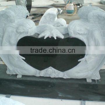 double heart shaped headstone tombstone