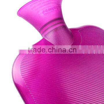 Hot selling BS standard PVC hot-water bottle classic big purple high quality